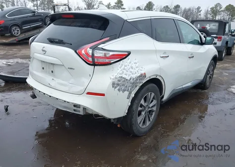 2016 Nissan Murano S z USA, uszkodzony, nr VIN 5N1AZ2MH6GN150788